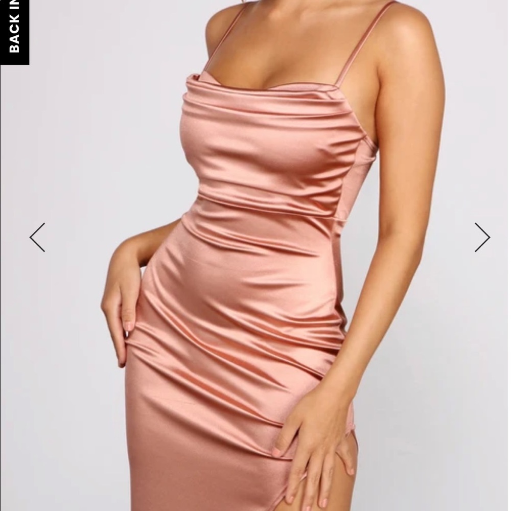 Lola High Slit Satin Dress (US XS)